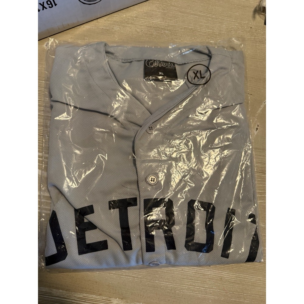 Mens 1968 World Series Champs 50th Anniversary Detroit Tigers Jersey XL Gray